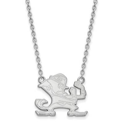 University of Notre Dame Large Pendant Necklace 10k White Gold 1W058UND-18, MPN: 1W058UND-18, 19110…