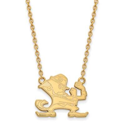 University of Notre Dame Large Pendant Necklace 10k Yellow Gold 1Y058UND-18, MPN: 1Y058UND-18, 1911…