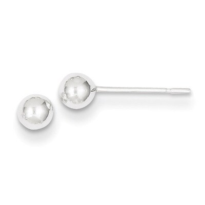 4mm Ball Earrings Sterling Silver QE183, MPN: QE183, 883957922966
