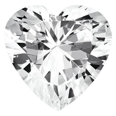 Cubic Zirconia White 4mm Heart Faceted A Quality CZ-0400-HTF-WH-A, MPN: CZ-HTF-WH-A,