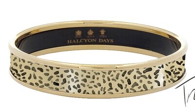 Halcyon Days 1cm Tug Rice Leopard Gold Small Bangle Bracelet PBTRA0110GS, MPN: PBTRA0110GS,