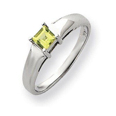 4mm Peridot Ring 14k White Gold Y4780PE, MPN: Y4780PE, 883957667263