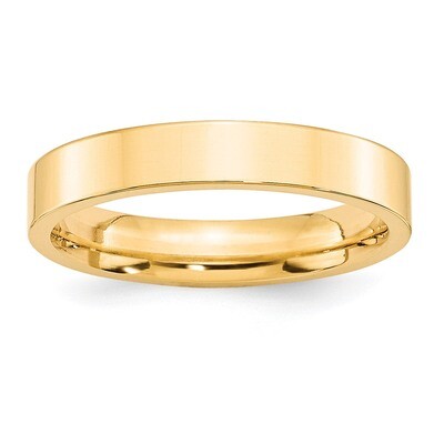 4mm Standard Flat Comfort Fit Band 14k Yellow Gold Engravable FLC040-10, MPN: FLC040-10, 8867744787…