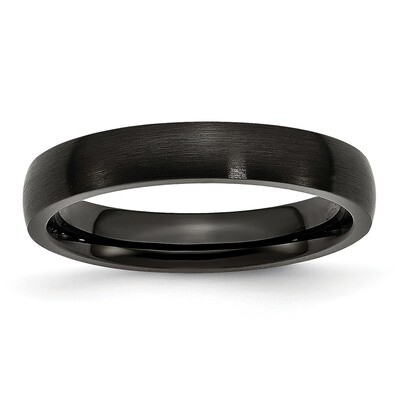 4mm Black Ip-Plated Brushed Band Stainless Steel SR315-10.5