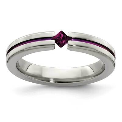 Edward Mirell Rhodolite Garnet &amp; Anodized 4mm Band Titanium EMR169-10, MPN: EMR169, 614664068759