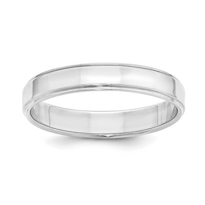 4mm Flat with Step Edge Sterling Silver QWFE040 Engravable, MPN: QWFE040, 886774266527