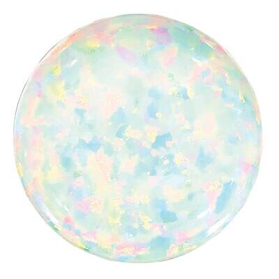 Imitation Opal White 4mm Round Cabochon OI-0400-RDC-WH, MPN: OI-RDC-WH,