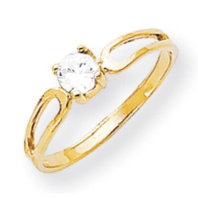 4mm Cubic Zirconia Ring 14k Gold X9674CZ Diamond, MPN: X9674CZ, 883957361574