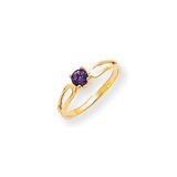 4mm Round Gemstone Ring Mounting 14k Gold Polished X9674, MPN: X9674,