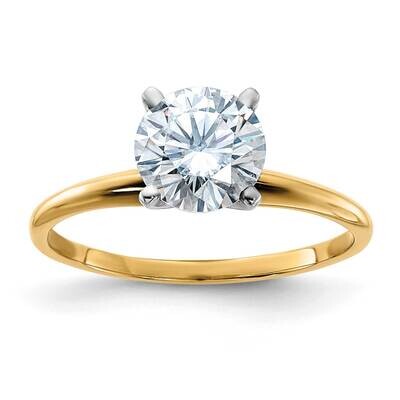 1 3/4ct. D E F Pure Light Round Moissanite Solitaire Ring 14k Gold YGSH15-14MP, MPN: YGSH15-14MP, 1…