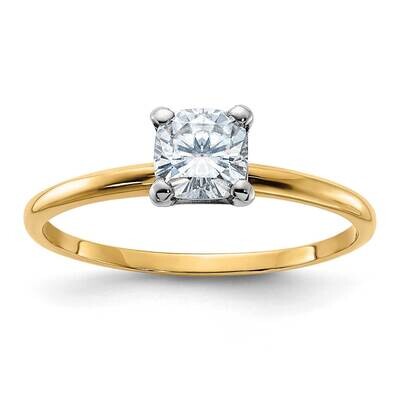 5/8ct. D E F Pure Light Cushion Moissanite Solitaire Ring 14k Gold YGSH13C-9MP, MPN: YGSH13C-9MP, 1…