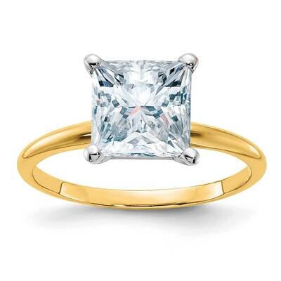 2 1/2ct. D E F Pure Light Princess Moissanite Solitaire Ring 14k Gold YGSH15P-16MP, MPN: YGSH15P-16…