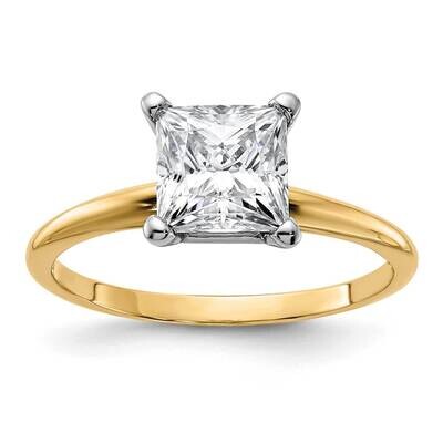 1 3/4ct. G H I True Light Princess Moissanite Solitaire Ring 14k Gold YGSH15P-14MT, MPN: YGSH15P-14…