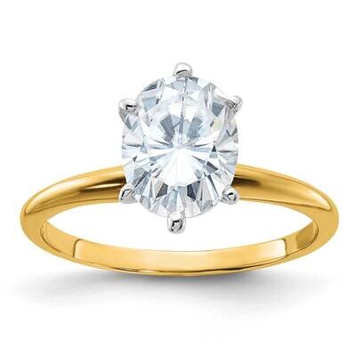 2ct. D E F Pure Light Oval Moissanite Solitaire Ring 14k Gold YGSH15O-15MP-6, MPN: YGSH15O-15MP-6,