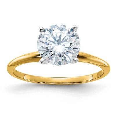 1 7/8ct. D E F Pure Light Round Moissanite Solitaire Ring 14k Gold YGSH15-15MP, MPN: YGSH15-15MP, 1…
