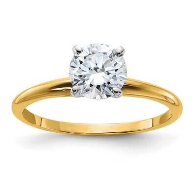 1ct. D E F Pure Light Round Moissanite Solitaire Ring 14k Gold YGSH15-12MP-9, MPN: YGSH15-12MP-9,
