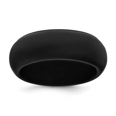 Black 8mm Domed Band Silicone SL101-BK-10, MPN: SL101-BK,