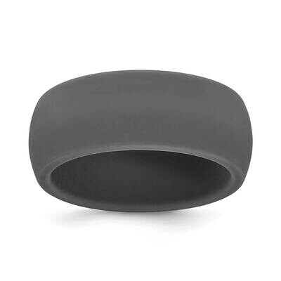 Dark Grey 8.7mm Domed Band Silicone SL102-GY-10, MPN: SL102-GY,