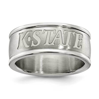 Kansas State University Logo Band Ring Stainless Steel KSU335-SZ6, MPN: KSU335, 191101034848