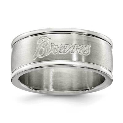 Atlanta Braves Logo Band Ring Stainless Steel BRA035-SZ6, MPN: BRA035, 634401791368