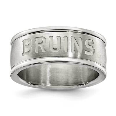 Boston Bruins Logo Band Ring Stainless Steel BRI035-SZ6, MPN: BRI035, 634401794000