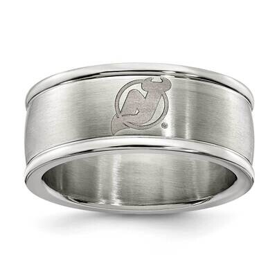 New Jersey Devils Logo Band Ring Stainless Steel DVL035-SZ6 Size 6, MPN: DVL035, 634401097095