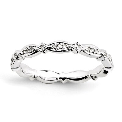 Diamond Ring - Sterling Silver QSK1046, MPN: QSK1046, 886774202211