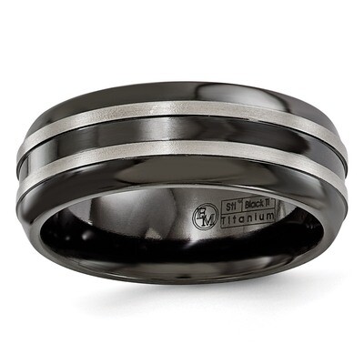Edward Mirell Black Titanium 8mm Ring EMR127 by Edward Mirell, MPN: EMR127, 886774317496