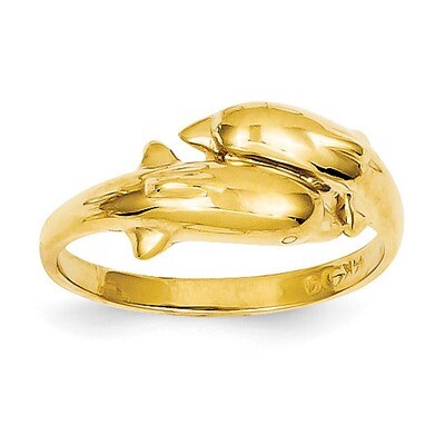 Double Dolphin Ring 14k Gold K3922, MPN: K3922, 637218014101