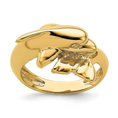 Dolphin Ring 14k Gold R819, MPN: R819, 196904047132