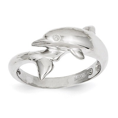 Dolphin Ring 14k White Gold K667, MPN: K667, 886774101453