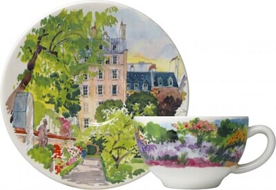 Gien Paris a Giverny Tea Cups &amp; Saucers 17382PTH01, MPN: 17382PTH01, 840769086316