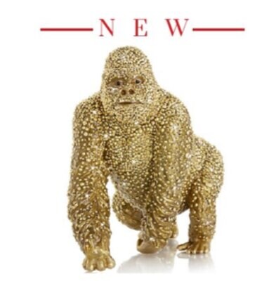Jay Strongwater Pave Gorilla Figurine SDH1705-232, MPN: SDH1705-232,