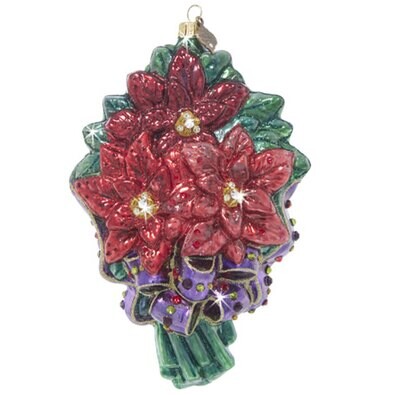 Jay Strongwater Pointsettia Bouquet Ornament SDH20090-250, MPN: SDH20090-250, 848510043359