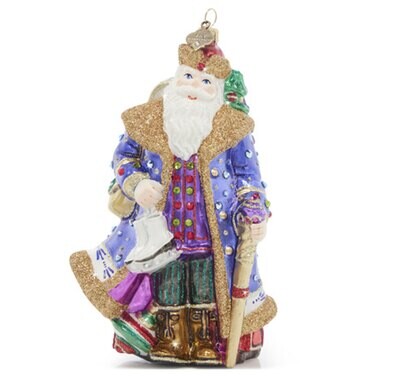 Jay Strongwater Woodland Santa Ornament SDH20078-250, MPN: SDH20078-250, 848510043236