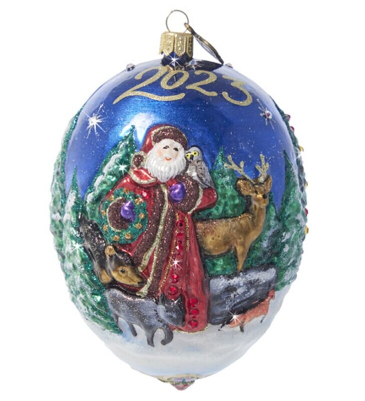 Jay Strongwater 2023 Christmas Egg Ornament SDH20093-250