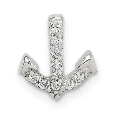 Anchor Chain Slide Sterling Silver CZ Diamond QC9567, MPN: QC9567, 883957962023