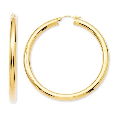 IP Yellow-plated Polished Hoops - Stainless Steel SRE541GP by Chisel, MPN: SRE541GP, 886774261218