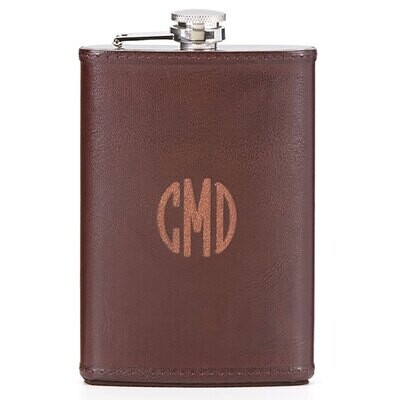 Reed and Barton Hudson Leather Flask, MPN: 885803, 735092263650