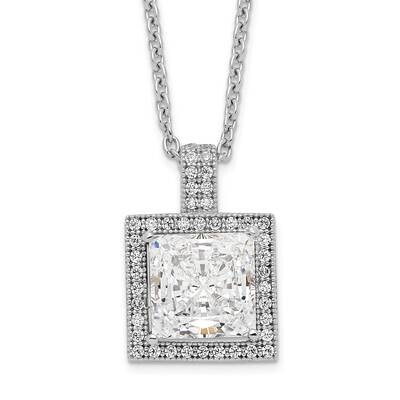 Necklace Sterling Silver Rhodium-plated CZ Diamond QMP899-18, MPN: QMP899-18, 883957570402