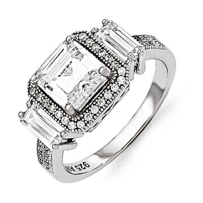 Ring Sterling Silver &amp; Cubic Zirconia QMP945, MPN: QMP945, 883957497099