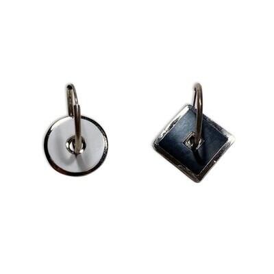 Acme Black Square White Circle Earrings JAO92E, MPN: JAO92E
