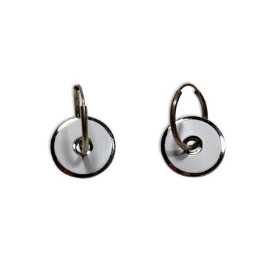 Acme White Circle Earrings JAO89E, MPN: JAO89E