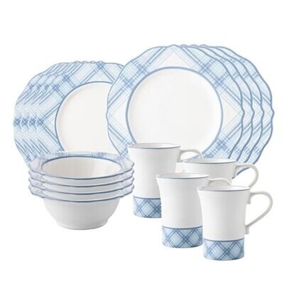 Juliska Chambray Tartan 16 Piece Set TN200SET/47, MPN: TN200SET/47, 810090260839