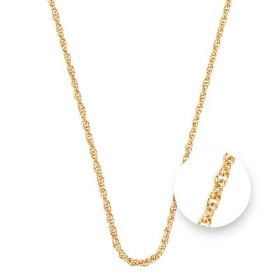 Nikki Lissoni Twisted Gold Plated Necklace 45cm Compatible With Pendant N1044G45, MPN: N1044G45,