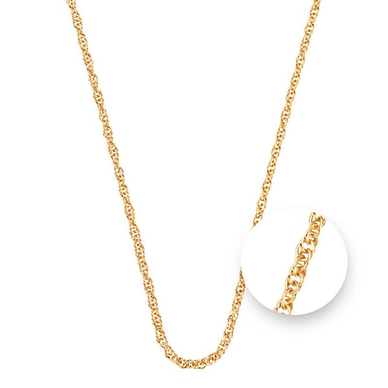 Nikki Lissoni Twisted Gold Plated Necklace 45cm Compatible With Pendant N1044G45