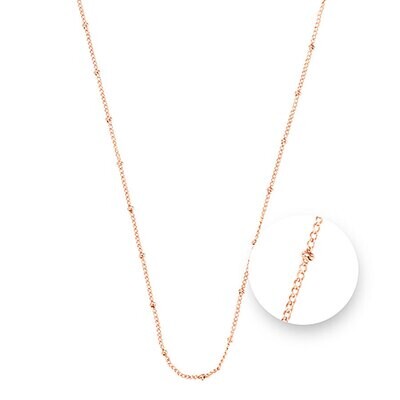 Nikki Lissoni Ball Rose Gold Plated Necklace 45cm Compatible With Pendant N1043RG45, MPN: N1043RG45,