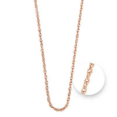 Nikki Lissoni Twisted Rose Gold Plated Necklace 75cm Compatible With Pendant N1044RG75, MPN: N1044R…