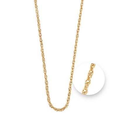 Nikki Lissoni Twisted Gold Plated Necklace 75cm Compatible With Pendant N1044G75, MPN: N1044G75,