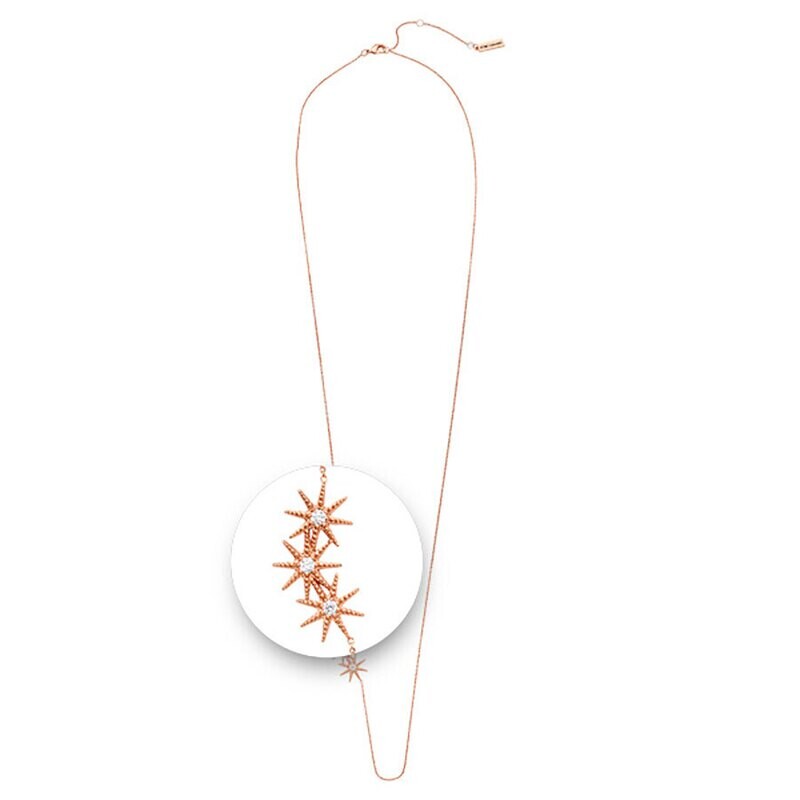 Nikki Lissoni Collected Stars Rose Gold Plated Necklace 70cm Compatible With Pendant N1035RG70